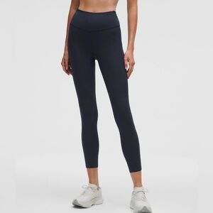Lululemon Navy Fast and Free High-Rise Leggings 25” Size 4